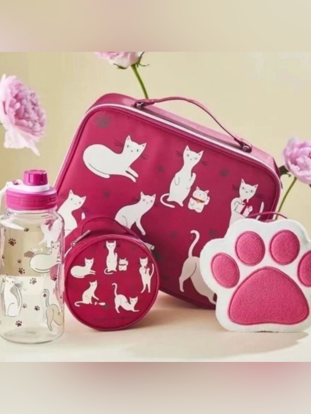 NEW- Kate Spade & Starbucks Collab- Pink Paw Travel Set - Picture 2 of 5